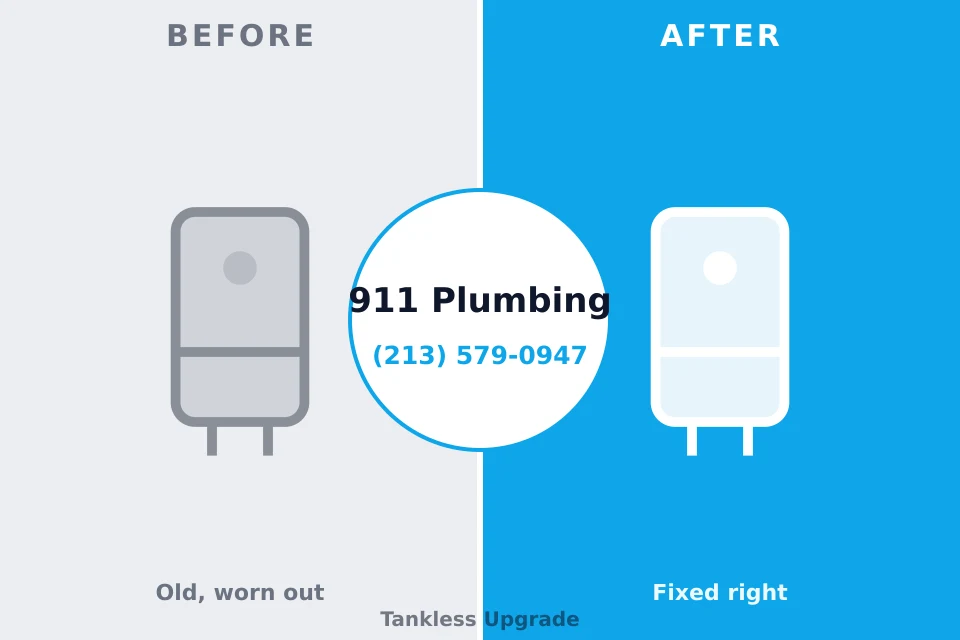 Before and after: plumbing company Hector, MN